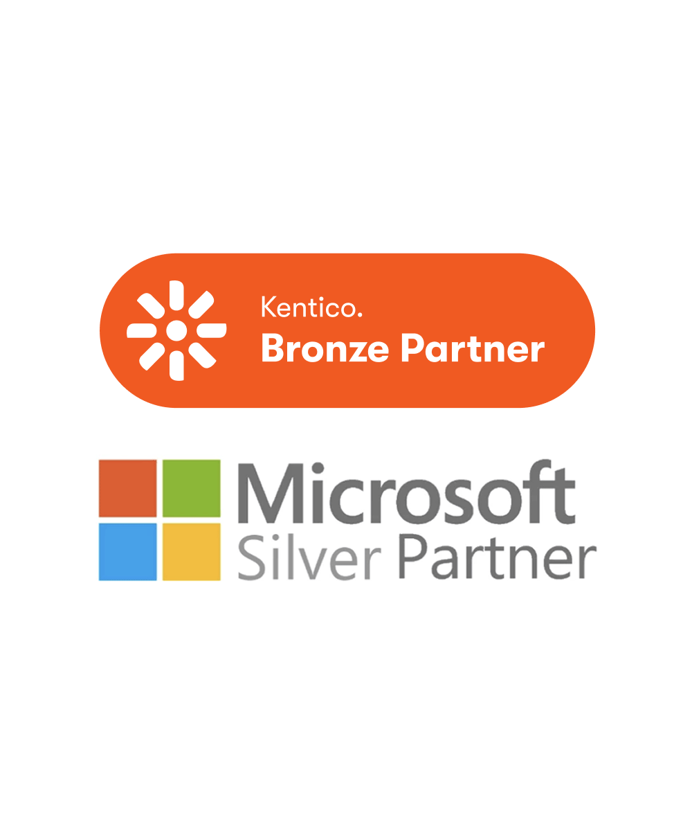 Kentico Xperience Silver Partner.  Microsoft Silver Partner