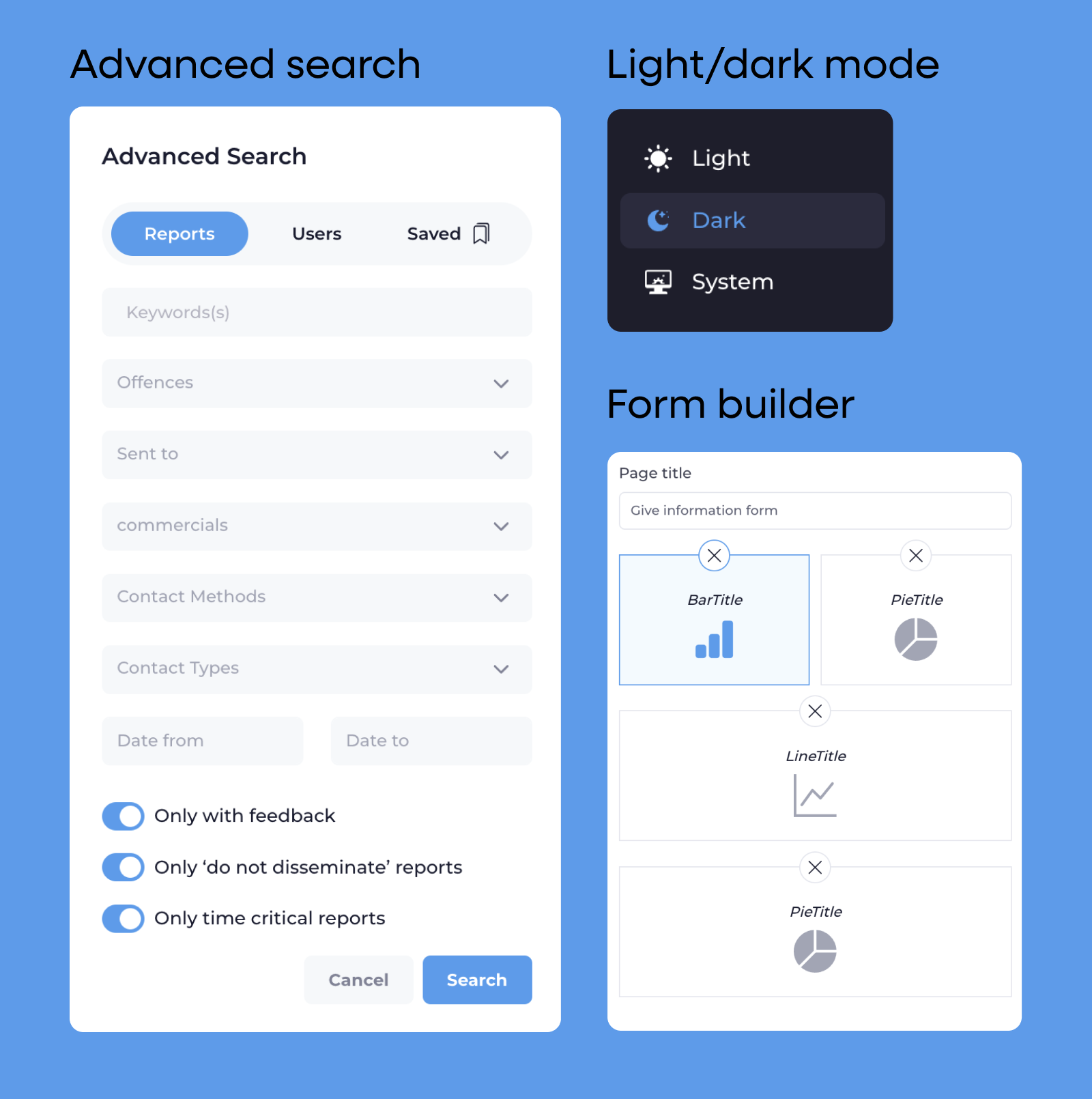 Image showing bits of UI like an advanced search