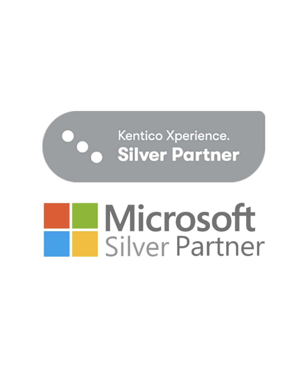 Kentico Xperience Silver Partner.  Microsoft Silver Partner